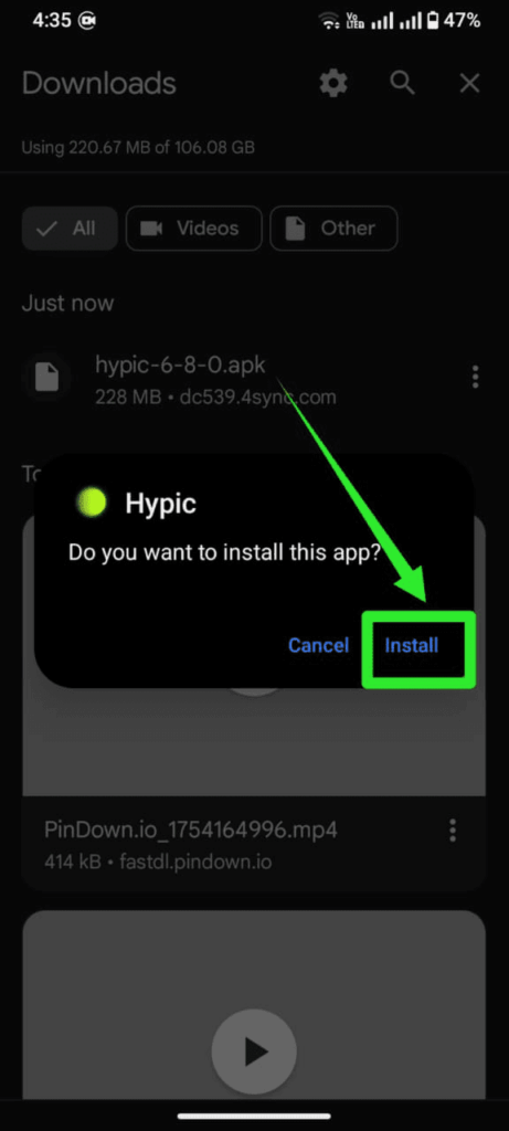 Hypic File Download Method